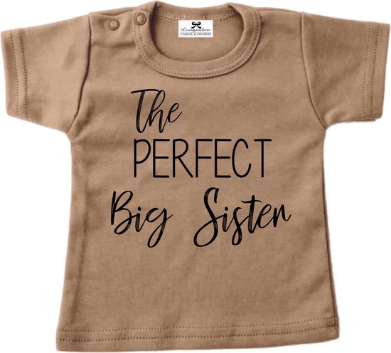T-shirt met leuke tekst-grote zus-The perfect big sister-Maat 74 | bol.