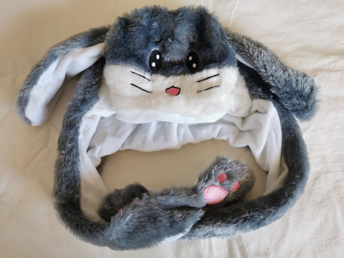 Kawaii Konijn Muts met Bewegende Oren - Plopmuts met Schattige Oortjes