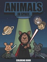Animals In Space Coloring Book