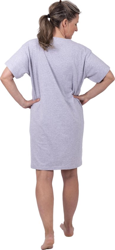 Marvmys Nachthemd voor dames, korte mouwen, slaapshirt met borstzak Marvmys Nachthemd voor dames, korte mouwen, slaapshirt met borstzak