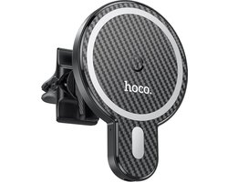 Hoco - Telefoonhouder Auto - Draadloze Oplader - Ventilatierooster - GSM Houder Auto - Magsafe - Zwart