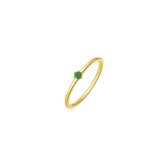 Petit Comité Vintage Hammered Gouden Ring Smaragd (52 mm) | cadeau dames