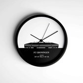 de Euroborg van FC Groningen als klok | wandklok voor aan de muur | 30cm