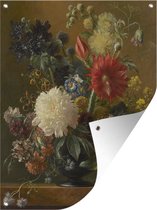 Tuin decoratie Stilleven - Schilderij van G.J.J Van Os - 30x40 cm - Tuindoek - Buitenposter