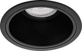 Spot Armatuur GU10 - Luxino Minko Pro - Inbouw Rond - Mat Zwart - Aluminium - Verdiept - Ø90mm