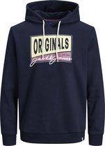 Jack & Jones Hoodie Navy print (Maat: XXL)