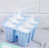 foto van ZijTak - Ijsjesvorm - 6 stuks - Siliconen - Waterijs Vorm - Bakvorm - Fruitijs - Yoghurt ijs - Ijslolly - Frisco - Magnum mold - DIY Ijsjes - Zomer - Pastel blauw