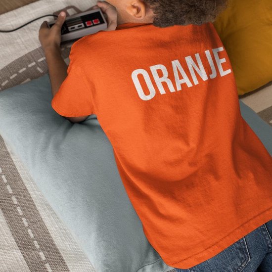 Oranje EK WK Koningsdag T-shirt Kind met tekst Oranje Back (9-11 jaar - MAAT 134/140) | Oranje WK Kleding Kinderen