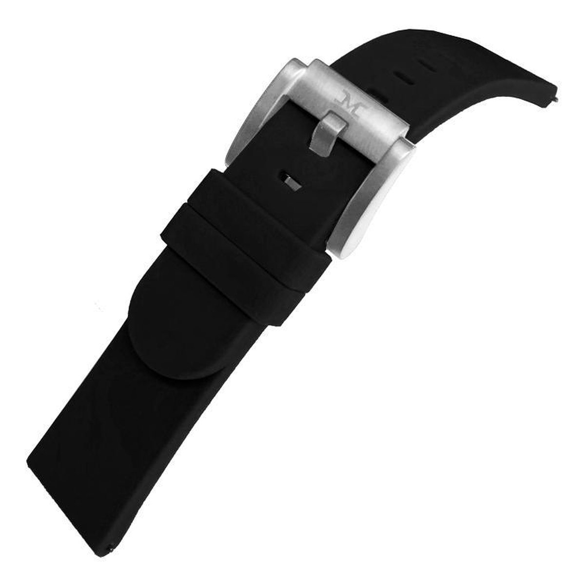 Marc Coblen - TW Steel Zwart Silicone Horlogeband Stalen Gesp - 22mm