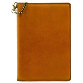 Leren Journal geel- THE DIARY OF A NOBODY, Notitieboek, Reis dagboek, Notebook met bladwijzer