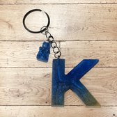 Epoxy letter sleutel- of tassenhanger K