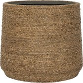 Bohemian Patt M Straw Grass ronde Rotan bloempot voor binnen 25x22 cm