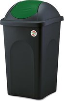 Bascula – Vuilnisbak / Vuilnisbak Afvalscheiding / Afvalscheiding / Prullenbak Afvalscheiding / Prullenmand – Groen Met Zwart– 60l