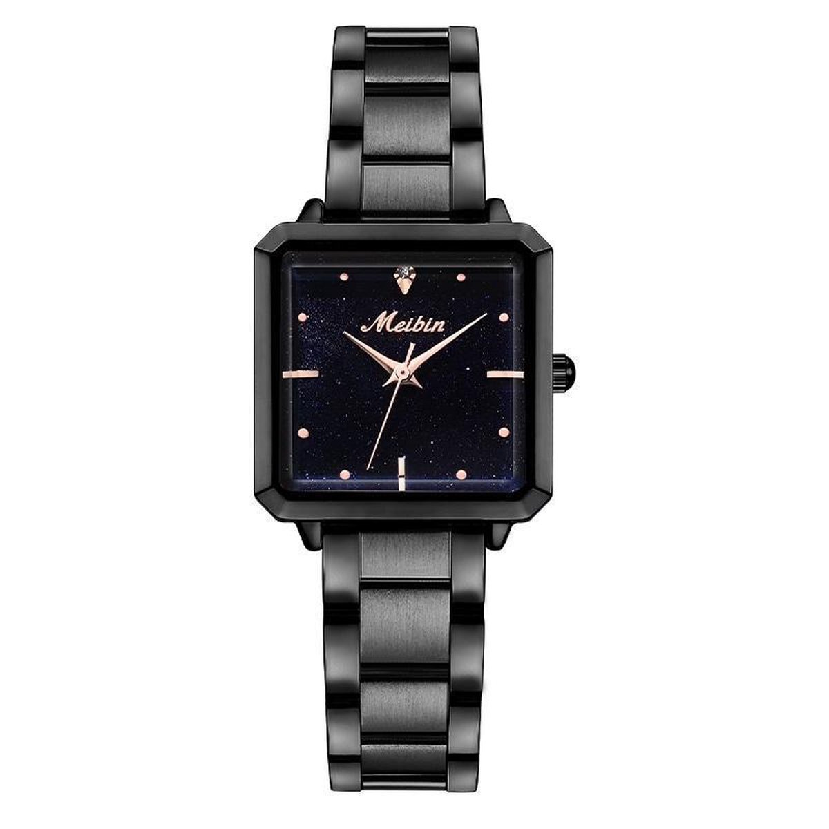 Longbo - Meibin - Dames Horloge - Zwart/Zwart/Blauw - Ø 30mm (Productvideo)