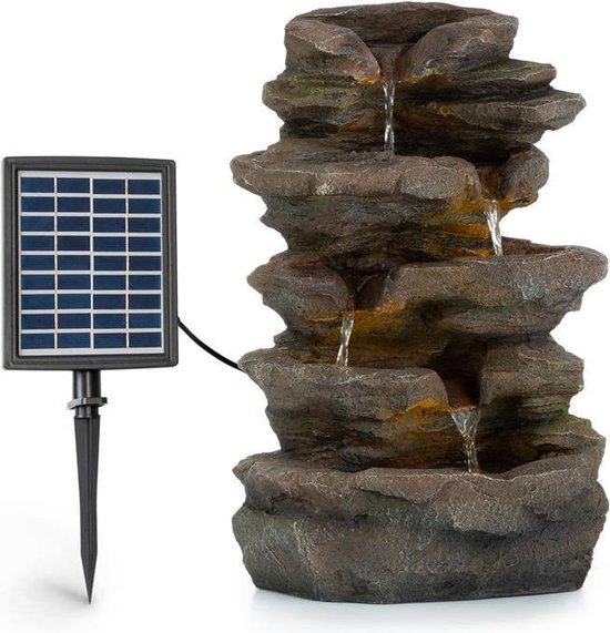 Fontaine solaire blumfeldt Stonehenge - panneau solaire - éclairage LED -  batterie... | bol.com