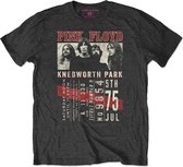 Pink Floyd Heren Tshirt -XL- Knebworth '75 Eco Zwart