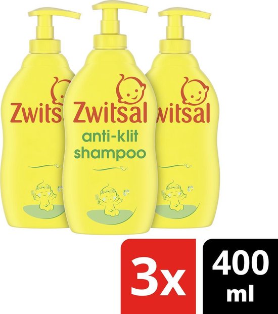 Zwitsal Baby Anti-Klit Shampoo - 3 x 400 ml - Voordeelverpakking