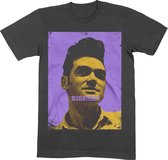 Morrissey Heren Tshirt -XL- Purple & Yellow Zwart