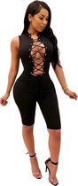 Sexy Jumpsuit Lace Up Front - Met veters - Mooi design - Hoogwaardige kwaliteit - Sexspelletjes voor mannen en vrouwen - Spandex - Erotische kleding - Lingerie erotisch - Lingerie body sexy -