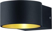 OSRAM - LED Wandlamp - Trinon Lapaco - 4W - Warm Wit 3000K - Rond - Mat Zwart - Aluminium