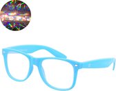 TWINKLERZ® - Spacebril - Space Bril - Caleidoscoop Bril - Diffractie Bril - Festival Bril - Blauw