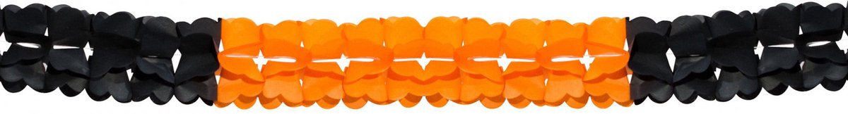 WIDMANN - Oranje en zwarte Halloween slinger