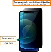 1x iPhone 12 Pro Max Privacy Screenprotector | Premium Kwaliteit | Privacy Tempered Glass | Anti Spy Protective Glass | Gehard Glas Privacy | Bescherm Glas