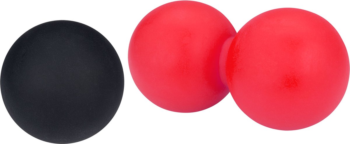 Goedkoopste Avento Lacrosse/Massage Ballen - Set - Roze/Zwart