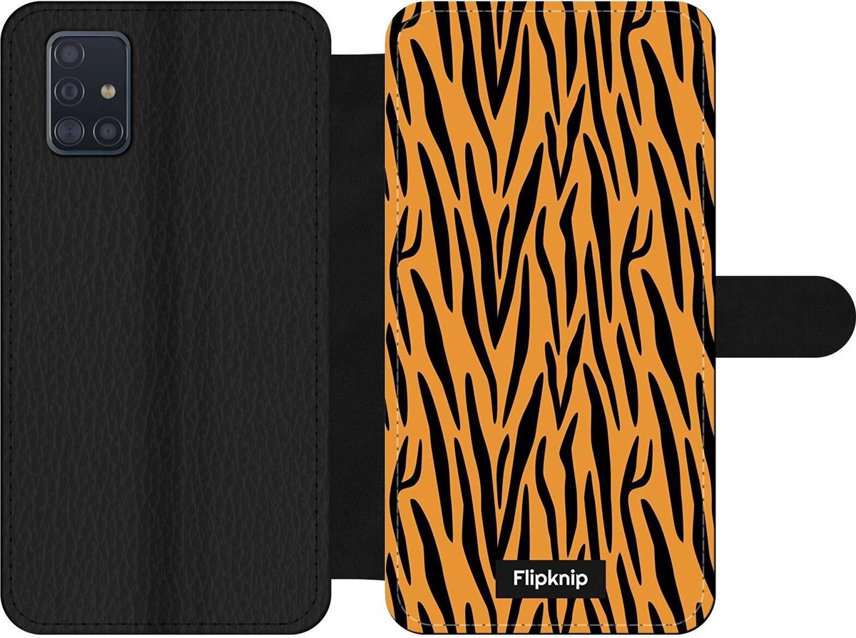 Wallet case - geschikt voor Samsung Galaxy A51 - Tijgerprint