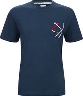 Tommy Hilfiger Contrast Pocket Tee - Heren t-shirt korte mouw - Regular Fit - Crewneck - Navy - L