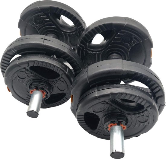 Pochon Fit - Verstelbare Dumbells - 2 x 8 Kg Set - Zwart - Gewichten - Kunststof - Pochon