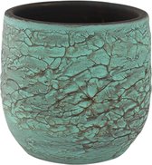 TS Sierpot Evi groen - Decoratieve pot - 1x Ø 18 x 16 cm