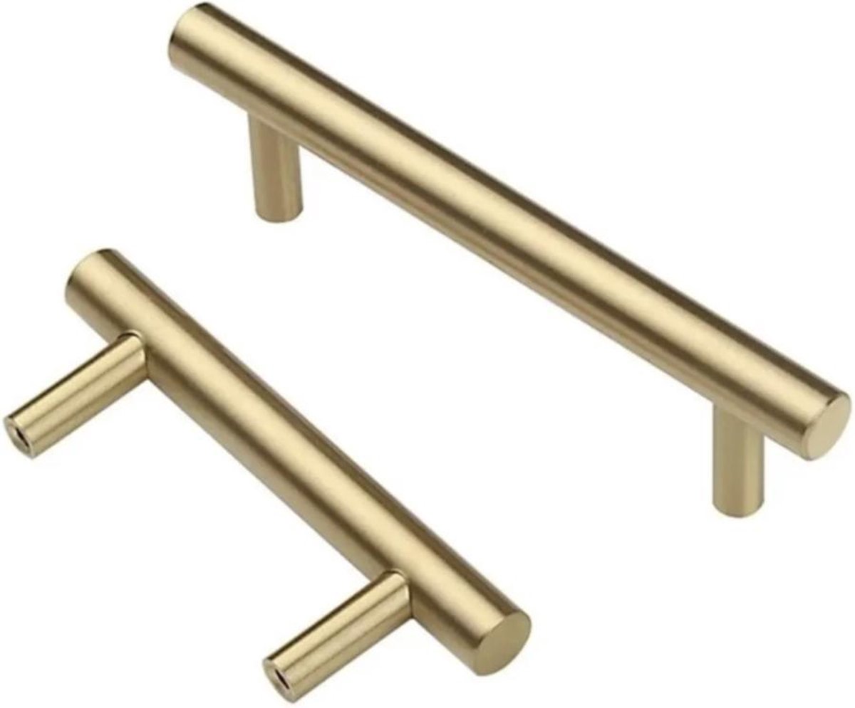 Handgreep Goud Rond - Metaal - 128mm Hartafstand - Handvat voor Kast ...
