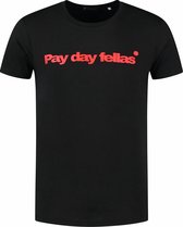 Pay day fellas t-shirts  zwart/rood maat S
