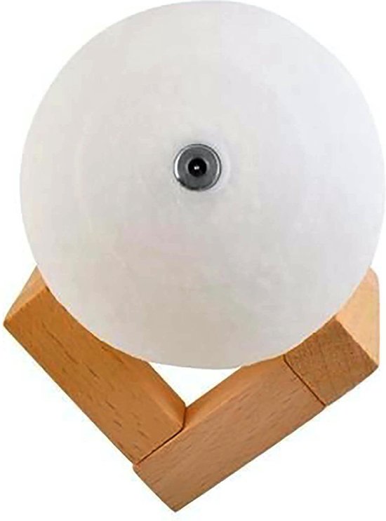 Nachtlamp - Mini Maan - 8CM LED - 3D - 2 kleuren van IsoTrade — afbeelding 4