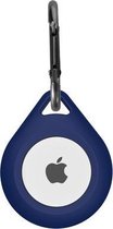 FSS® | Geschikt voor Apple Airtag Sleutelhanger - Siliconen Beschermhoes - bescherm case- Bescherm hoesje voor Airtags - Beschermhoesje | Blauw
