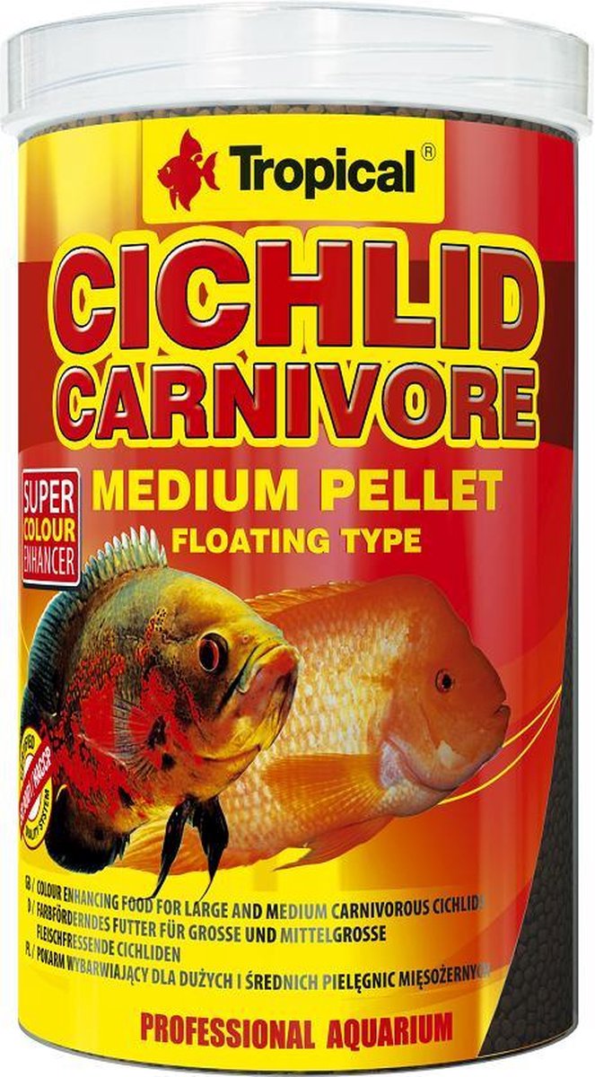 Tropical Cichlide Pellets | Carnivoor Medium (1 Liter) | Cichlide Visvoer