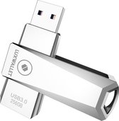 LUXWALLET PROX2 - Metalen USB 3.0 stick - 256GB - USB 3.0 - Draagbare Opslag Flash drive – Geheugen Stick + 360 ° rotatie