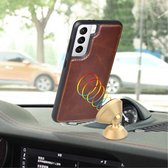 Xssive Premium 2in1 Book Case - Back Cover Magnetisch voor Samsung Galaxy S21 Plus - Zwart en 1 Screenprotector Tempered Glass