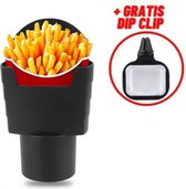 + GRATIS Saus houder - Patat Bekerhouder en dip saus houder - Auto Friet Houder - Car Fries Holder - Patat Houder Auto - mobiel houder - bekerhouders - portemonnee houder - houder auto