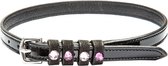 RelaxPets - Imperial Riding - Sporenriempjes - Kwaliteitsleer - Lakleer - Strass Steentjes - Black Lack Amethyst - 52 cm