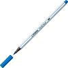 STABILO Pen 68 Brush - Premium Brush Viltstift - Met Flexibele Penseelpunt - Donker Blauw - per stuk