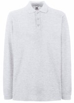 Fruit Of The Loom Heren Premium Poloshirt Met Lange Mouwen (Ash Grijs)