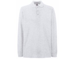 Fruit Of The Loom Heren Premium Poloshirt Met Lange Mouwen (Ash Grijs)