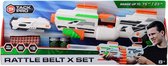 Tack Pro® Rattle Belt X set met 40 darts en accessoires - Rood/Zwart - 50cm