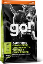 GO! SOLUTIONS CARNIVORE GRAANVRIJ Kip, Kalkoen + Eend Puppy Recept 1.6kg
