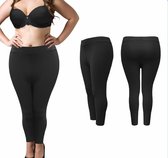 Dames Broek Stretch - Legging - High Waist - Basic - Zwart - Maat M/L (38-40)