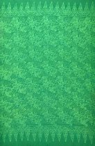 Hamamdoek, sarong, pareo, figuren patroon lengte 115 cm breedte 165 cm kleuren groen lichtgroen geweven extra kwaliteit.