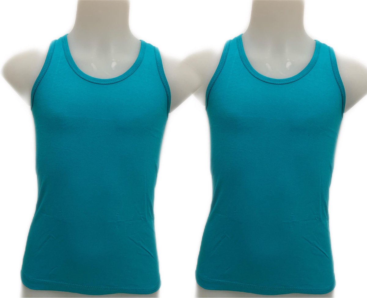 Embrator 2-stuks Jongens Hemdje turquoise maat 92/98