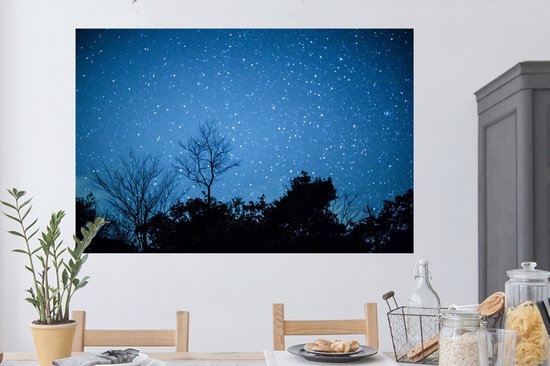 Sticker Muursticker Etoiles et planètes - Les étoiles s'illuminent - 120x80 cm - film adhésif autocollant - sticker mural repositionnable